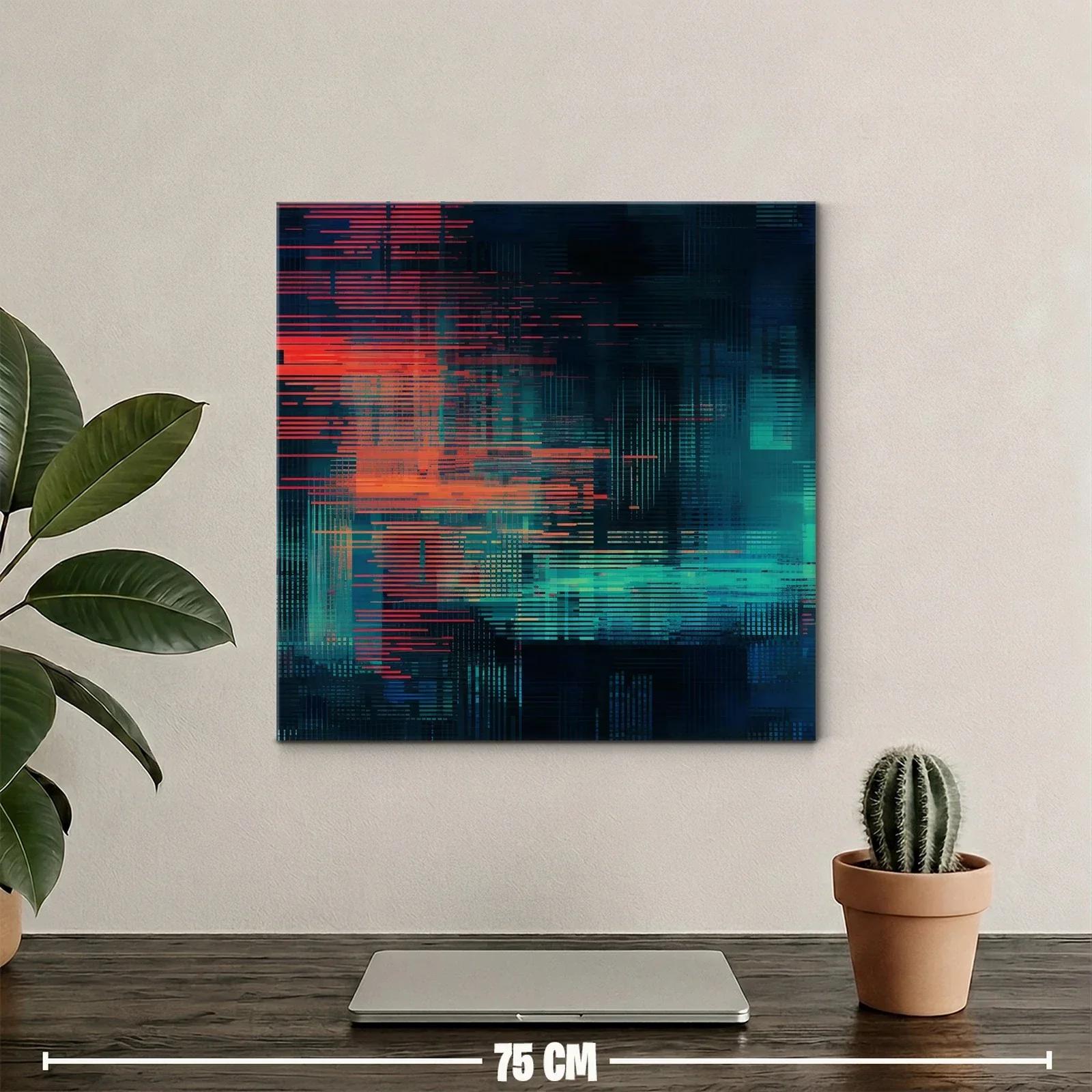 Composición abstracta en tonos vibrantes y oscuros — miniatura 2