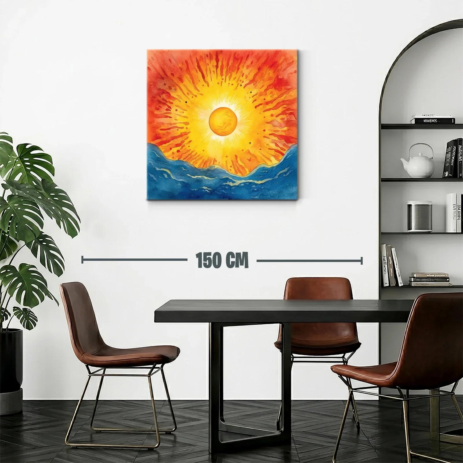 Explosión de luz solar sobre montañas azules vibrantes — miniatura 2
