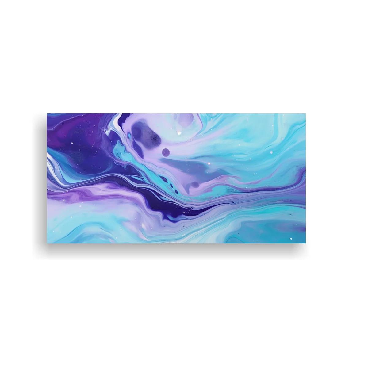 Cuadro mármol líquido violeta y turquesa — imagen principal