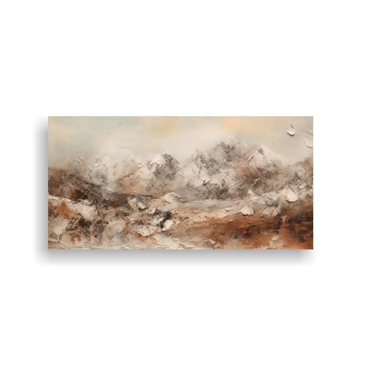 Cuadro paisaje montañoso abstracto en formato panorámico — imagen principal