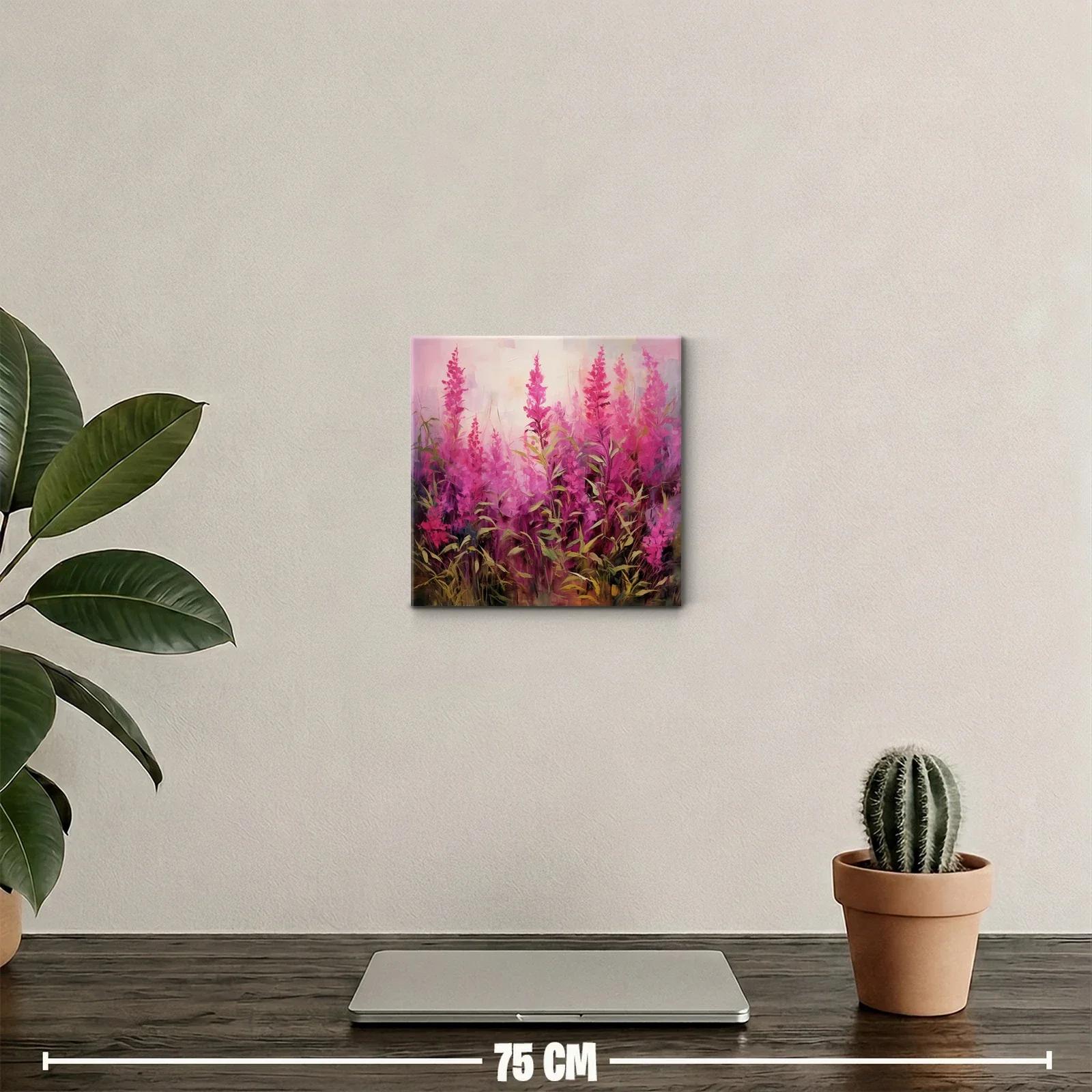 Cuadro con flores fucsias que transmiten energía y vitalidad — miniatura 2