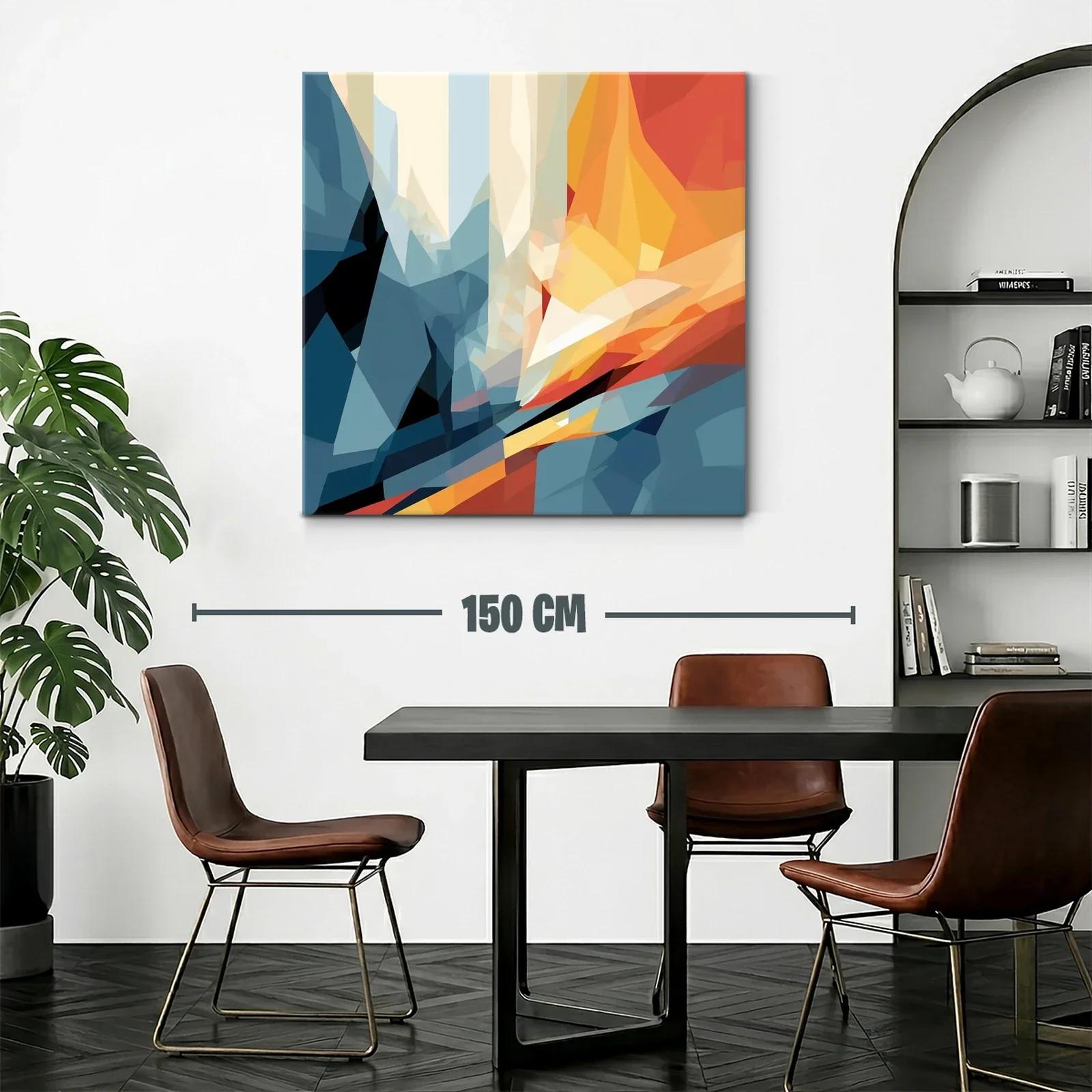 Composición Abstracta con Tonos Cálidos y Fríos — miniatura 2