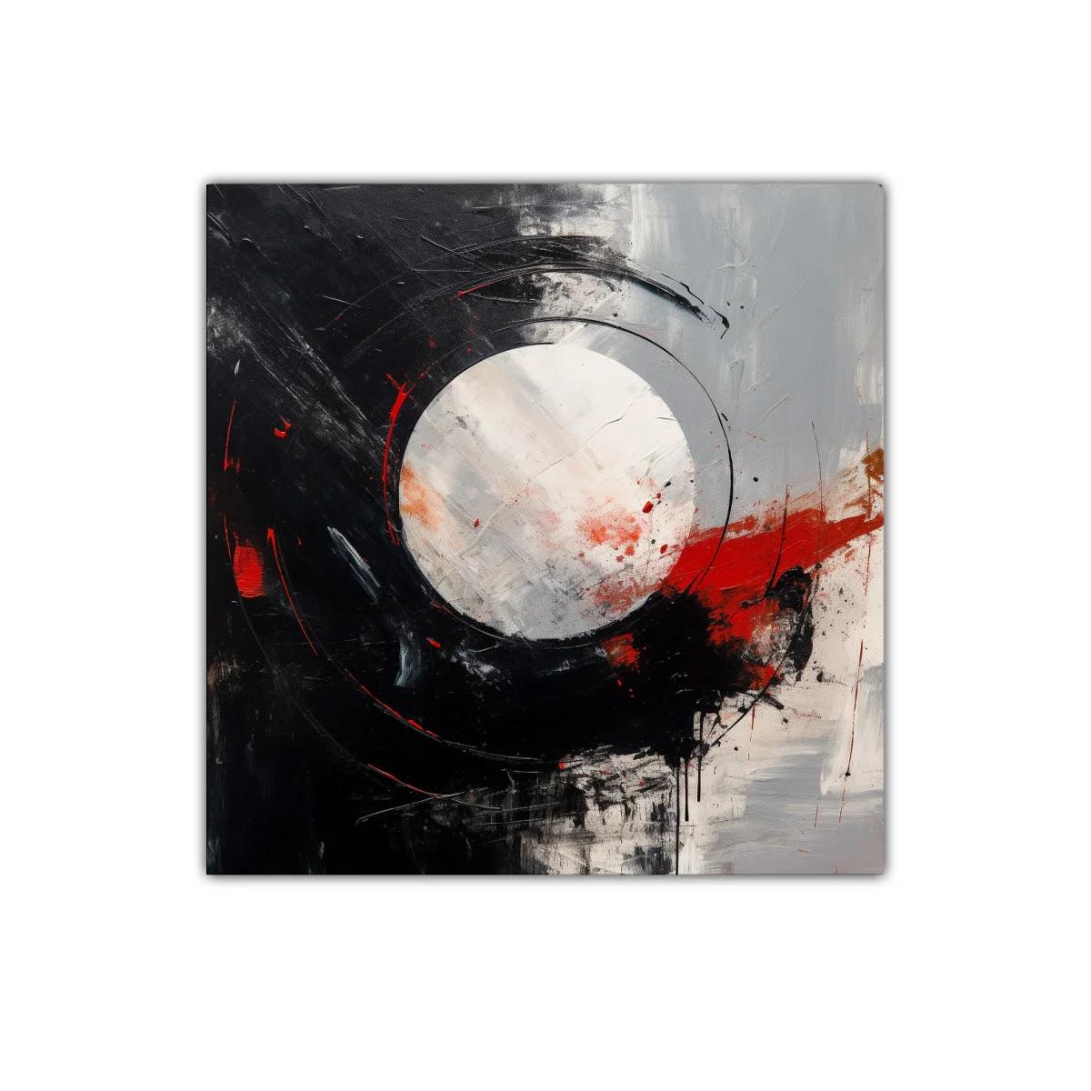 Cuadro abstracto con formas circulares en tonos intensos — miniatura 1