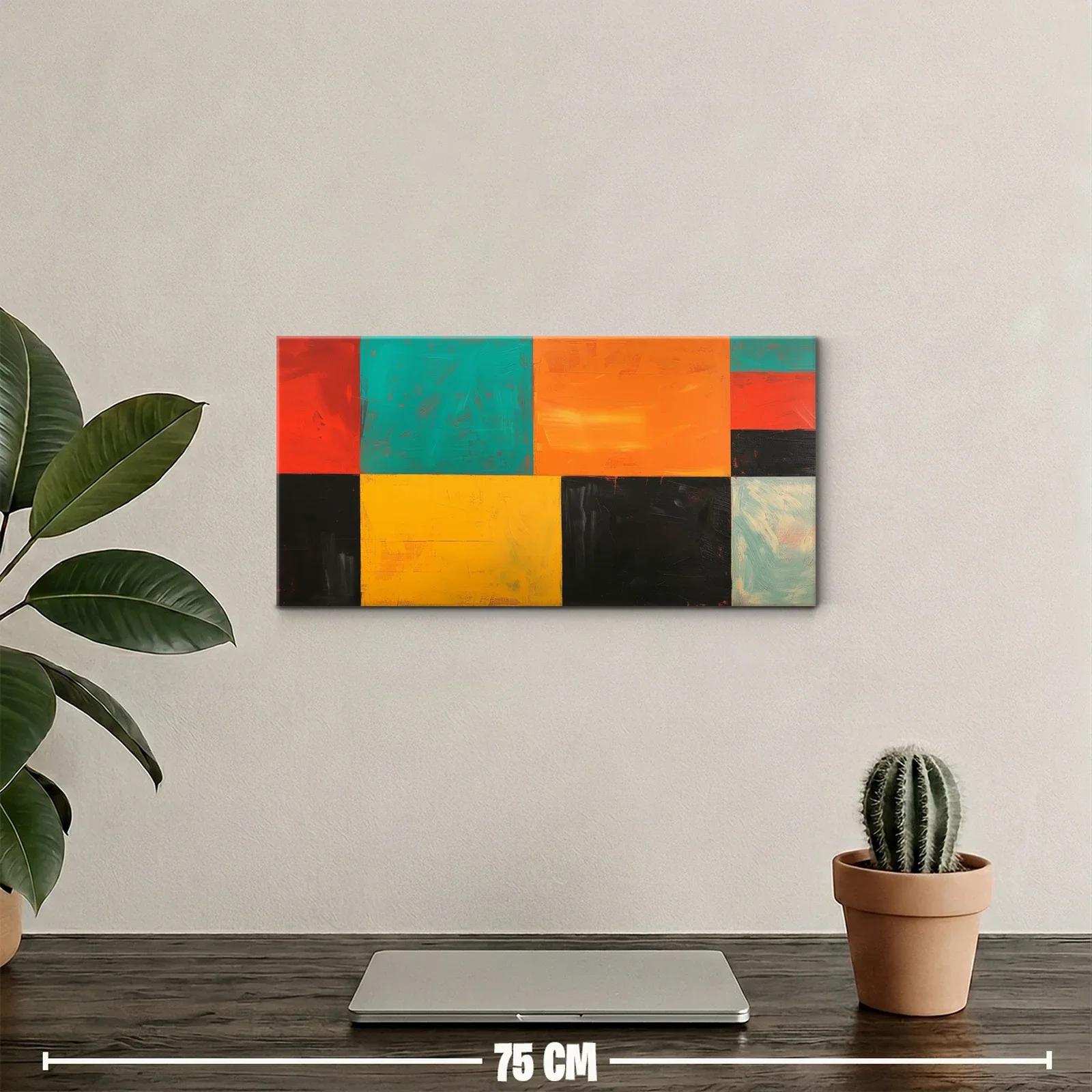 Cuadro de bloques de color con pinceladas visibles — miniatura 2