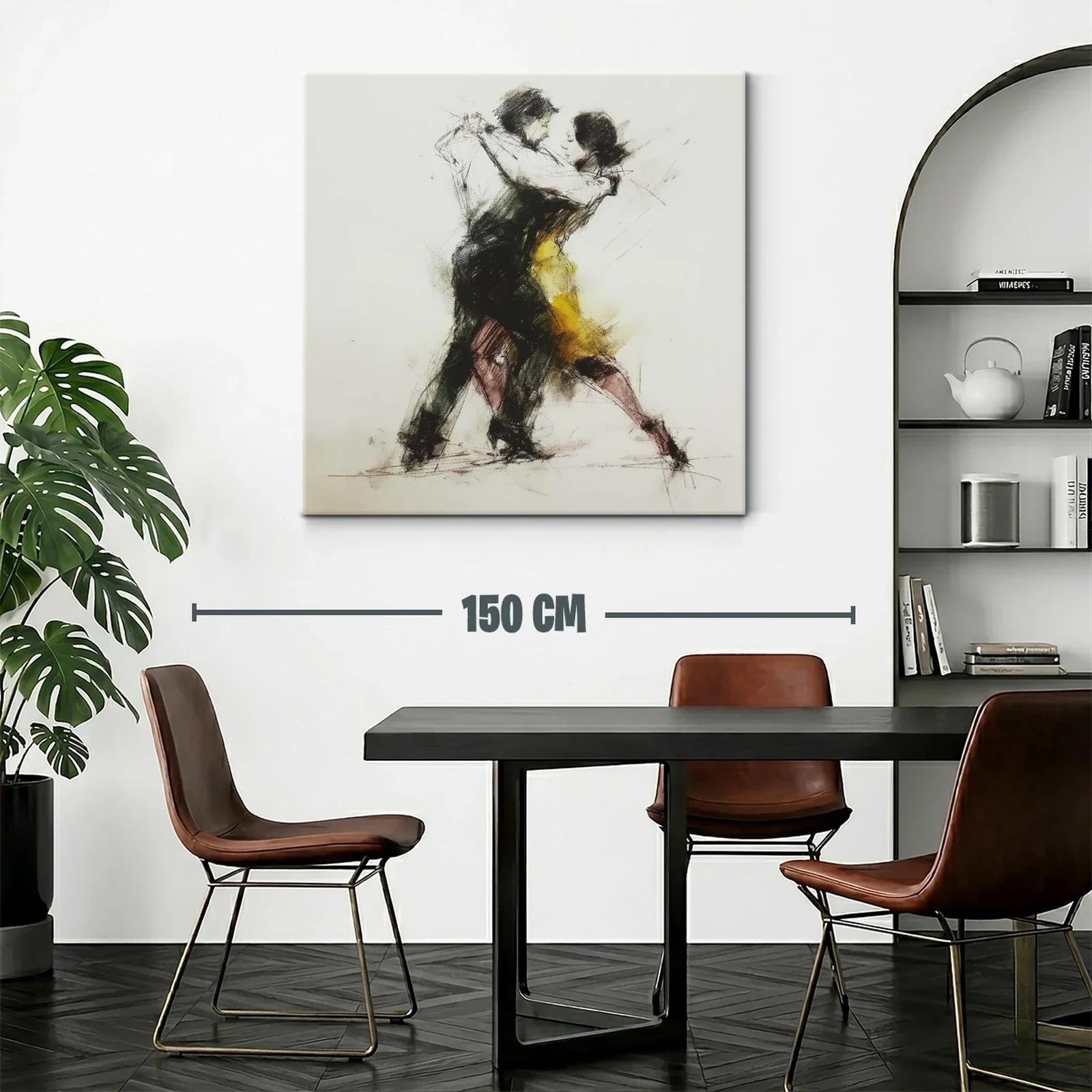 Pareja bailando tango en movimiento y pasión — miniatura 2