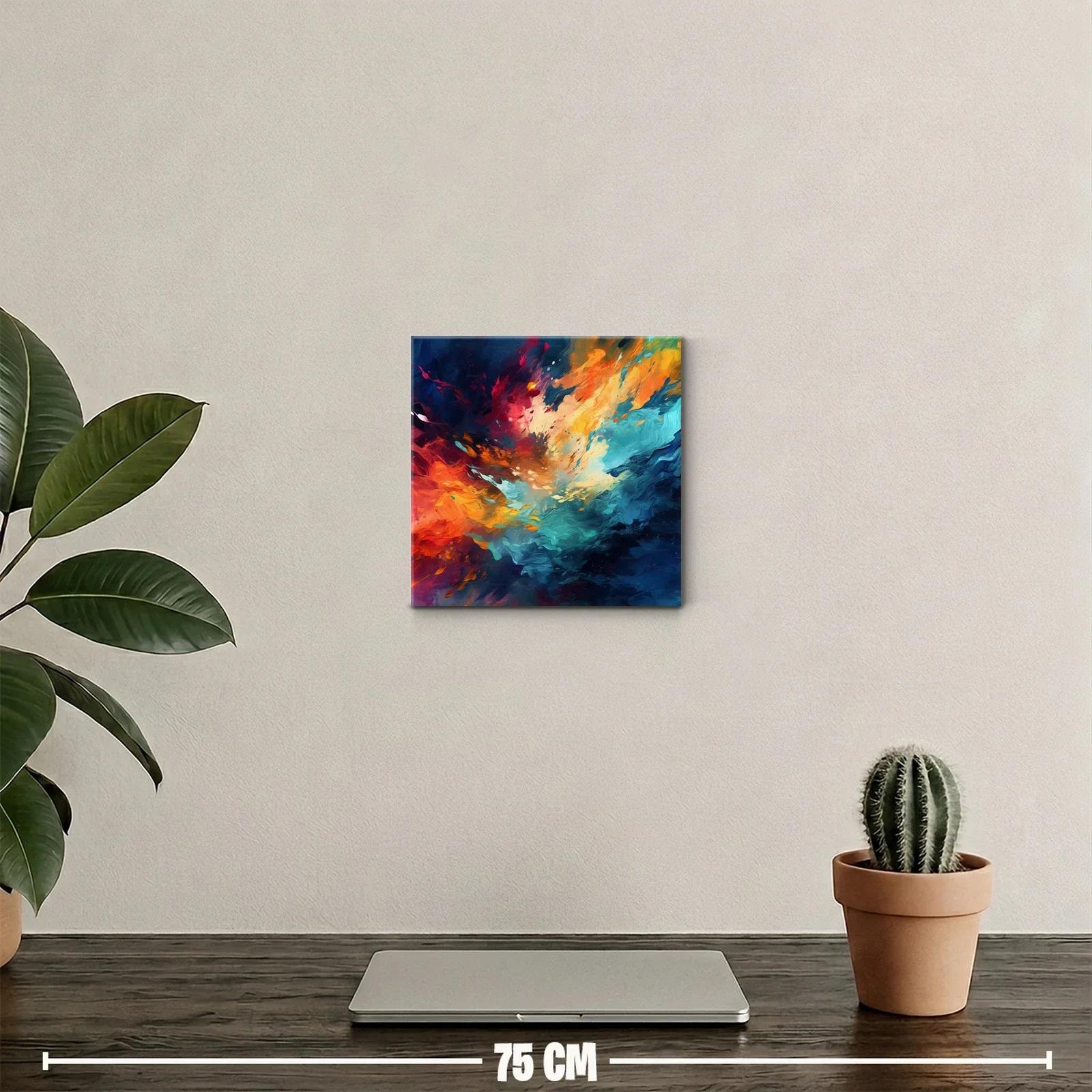 Explosión de color vibrante en arte abstracto moderno — miniatura 2