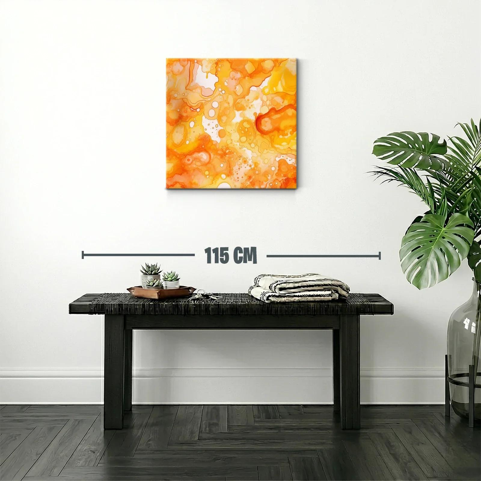 Arte abstracto en tonos cálidos y vibrantes naranja y amarillo — miniatura 2