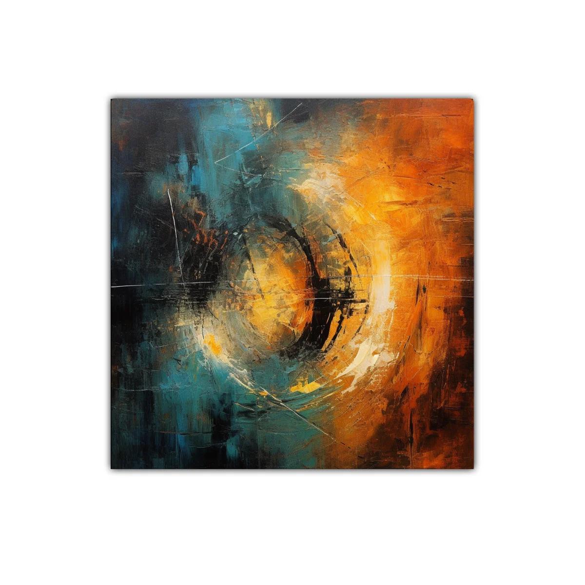 Composición abstracta con energía en tonos cálidos y fríos — miniatura 1