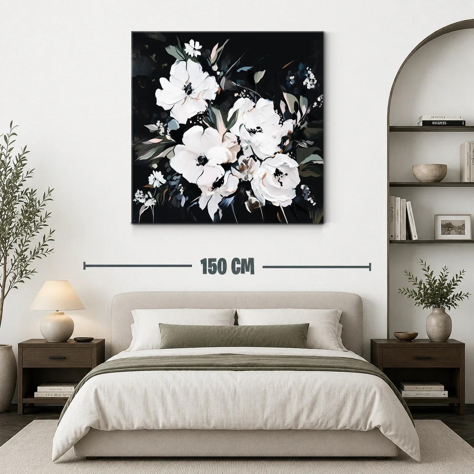 Elegancia floral en tonos blanco y negro — miniatura 3