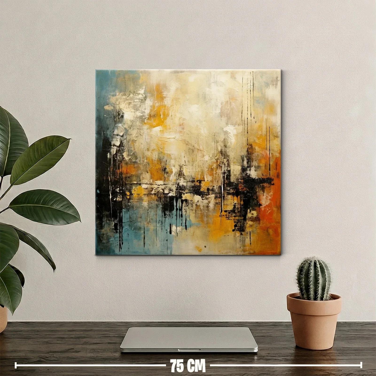 Composición Abstracta en Tonos Cálidos y Fríos — miniatura 2