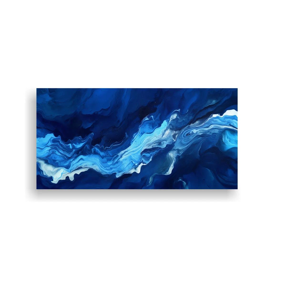 Cuadro olas abstractas azules con corrientes de agua — imagen principal
