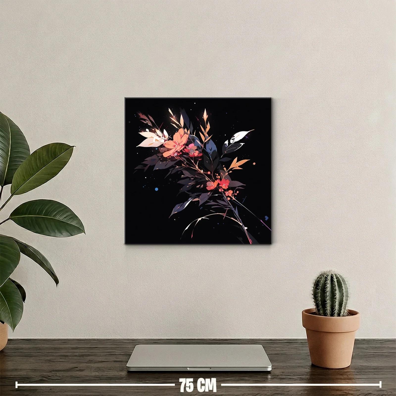 Composición floral con contrastes cálidos y oscuros — miniatura 2