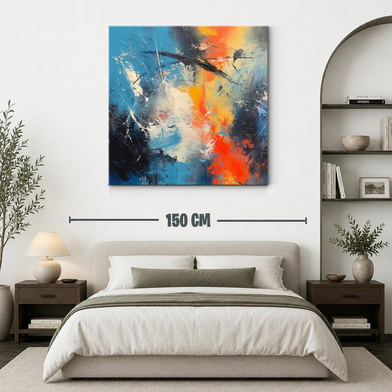 Energía abstracta en tonos azules y cálidos vibrantes — miniatura 3