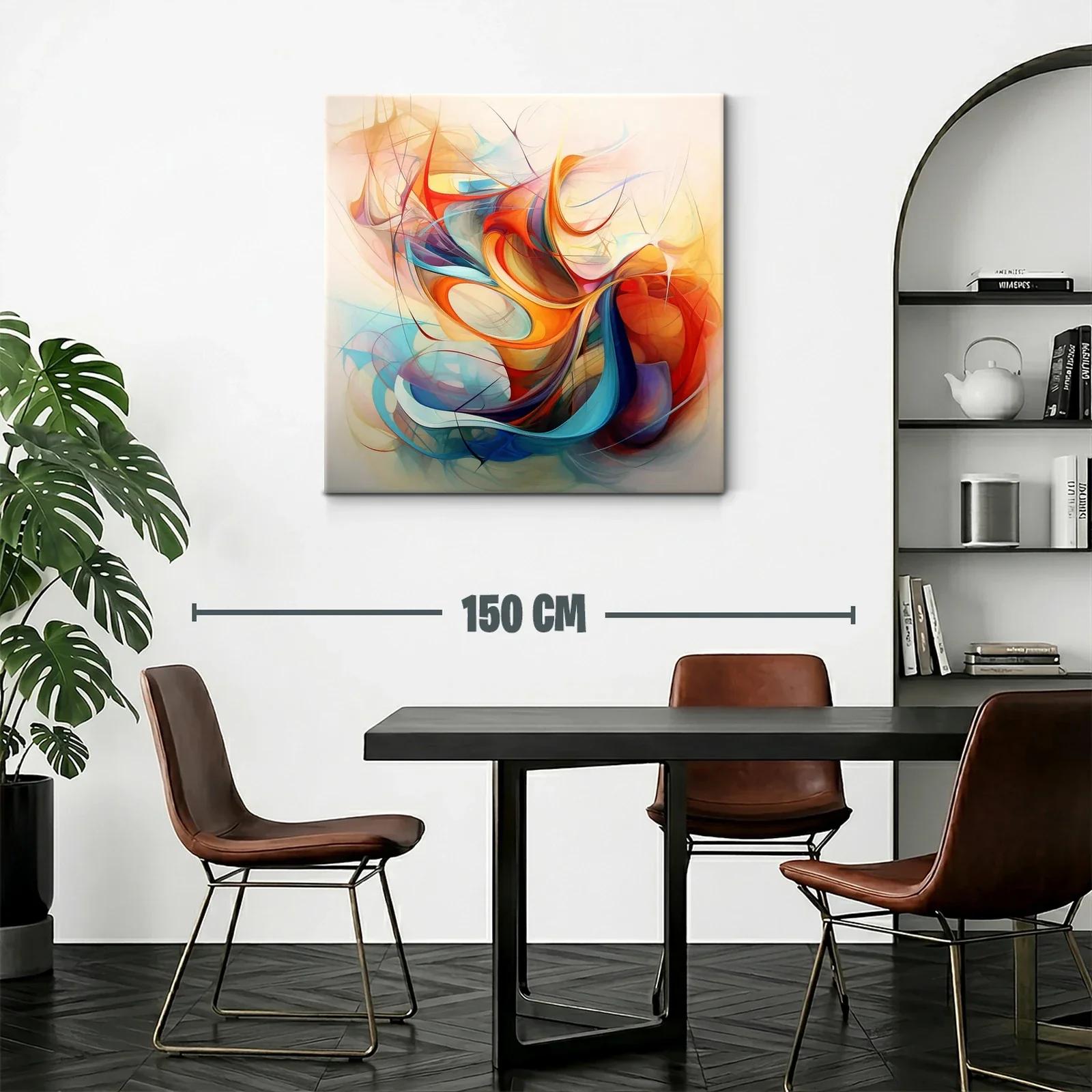 Composición abstracta con formas fluidas y vibrantes — miniatura 2