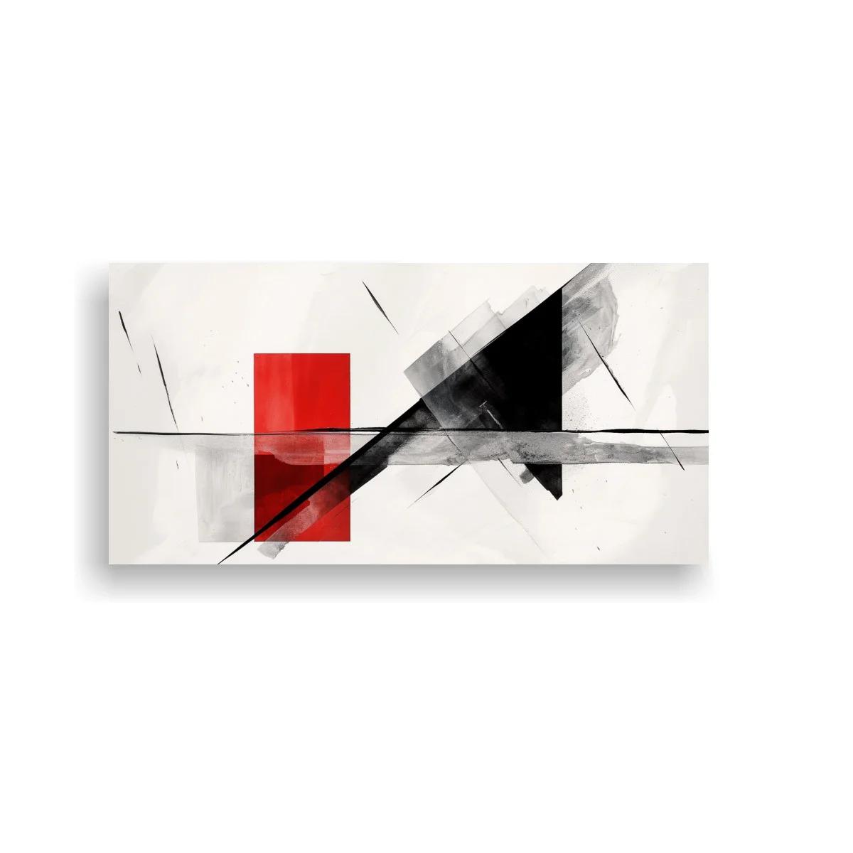 Cuadro abstracción geométrica con diagonales marcadas — imagen principal