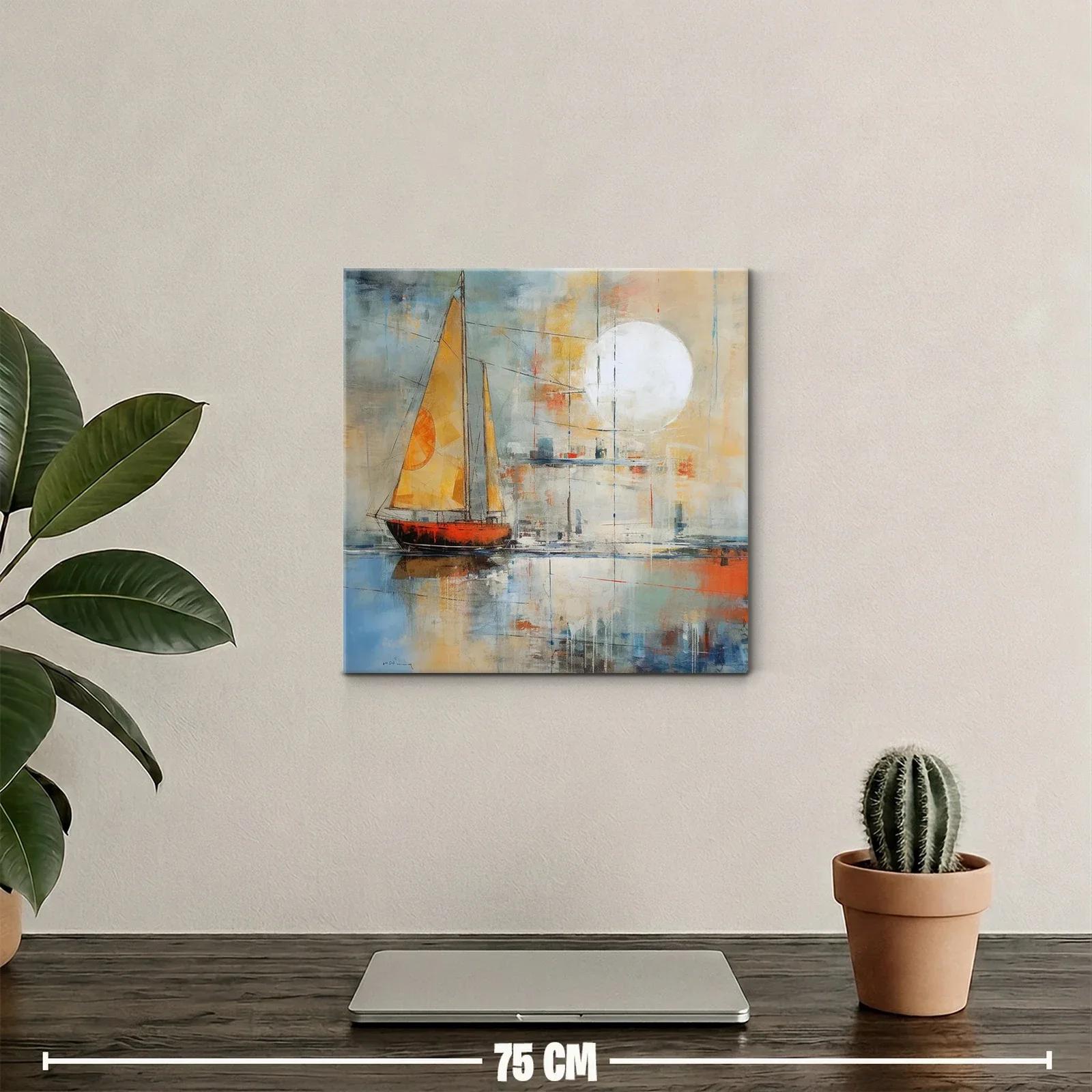 Barco de vela en atmósfera brillante y abstracta — miniatura 2