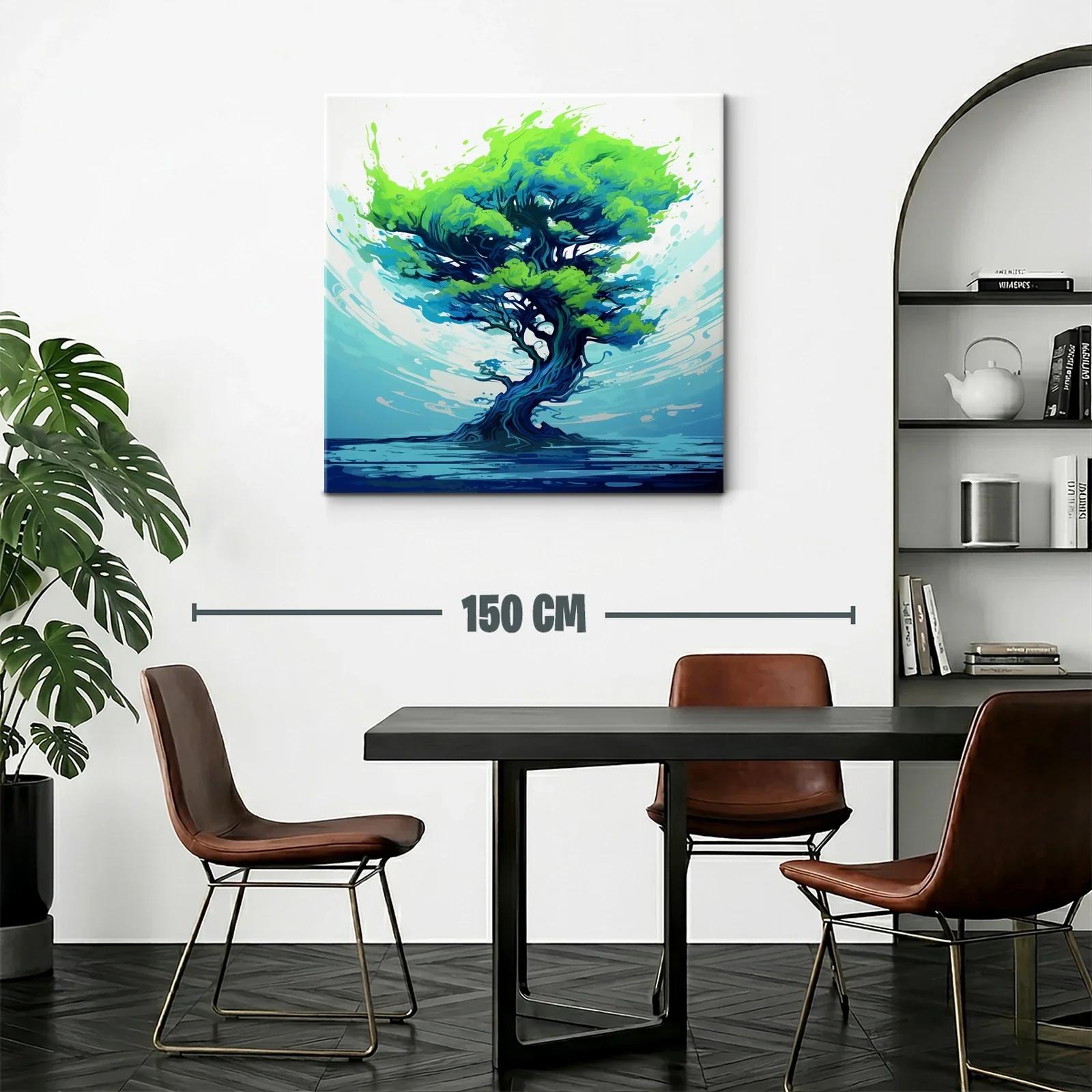 Árbol vibrante con tonos azules y verdes impactantes — miniatura 2