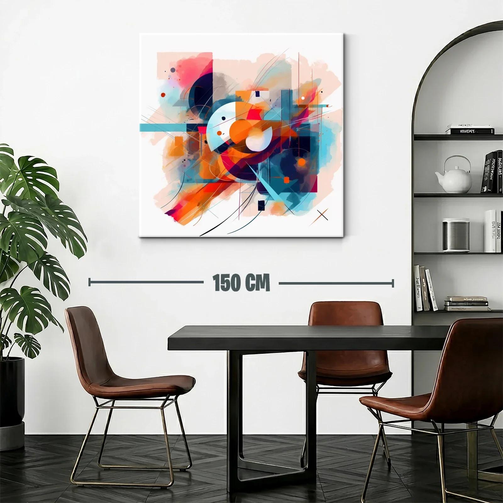 Composición abstracta en tonos vivos y formas geométricas — miniatura 2