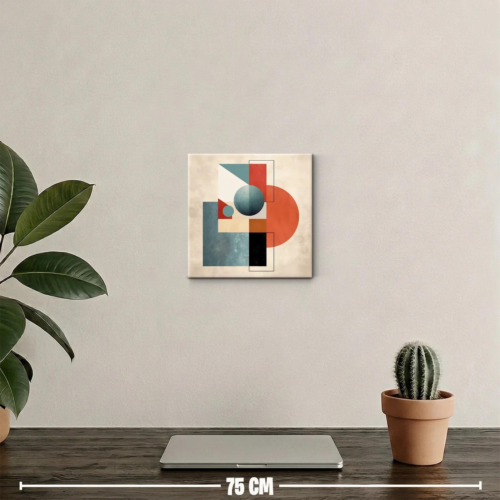 Composición geométrica con tonos cálidos y fríos — miniatura 2