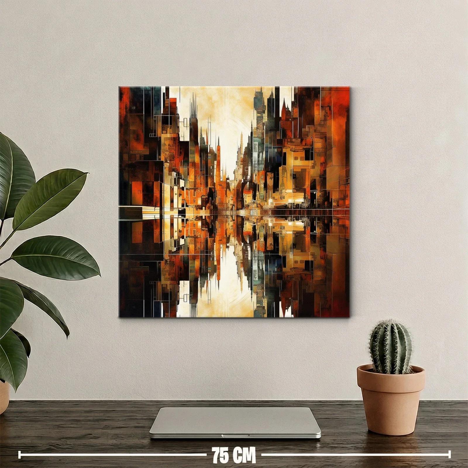 Impactante composición abstracta en tonos cálidos urbanos — miniatura 2