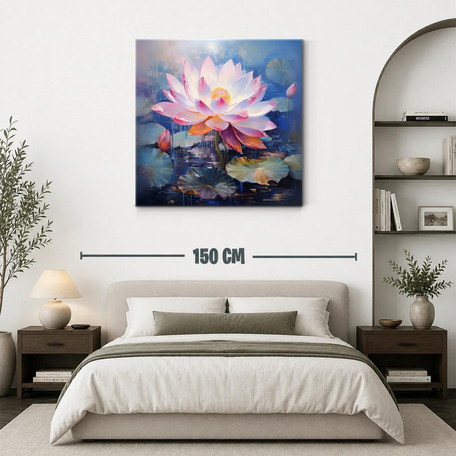 Exquisita flor de loto en armonía acuática y luz suave — miniatura 3