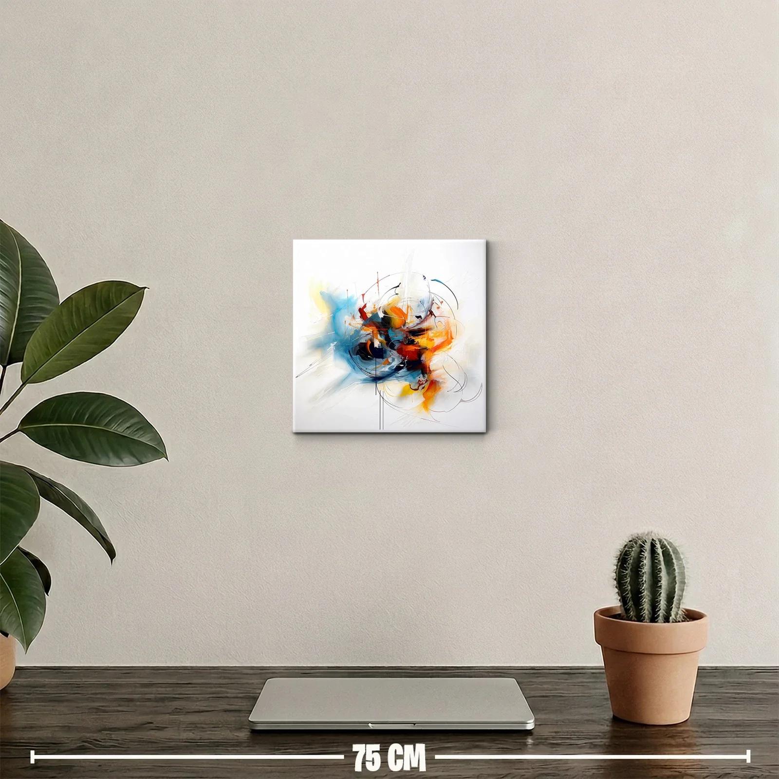 Cuadro abstracto con energía y colores vibrantes — miniatura 2