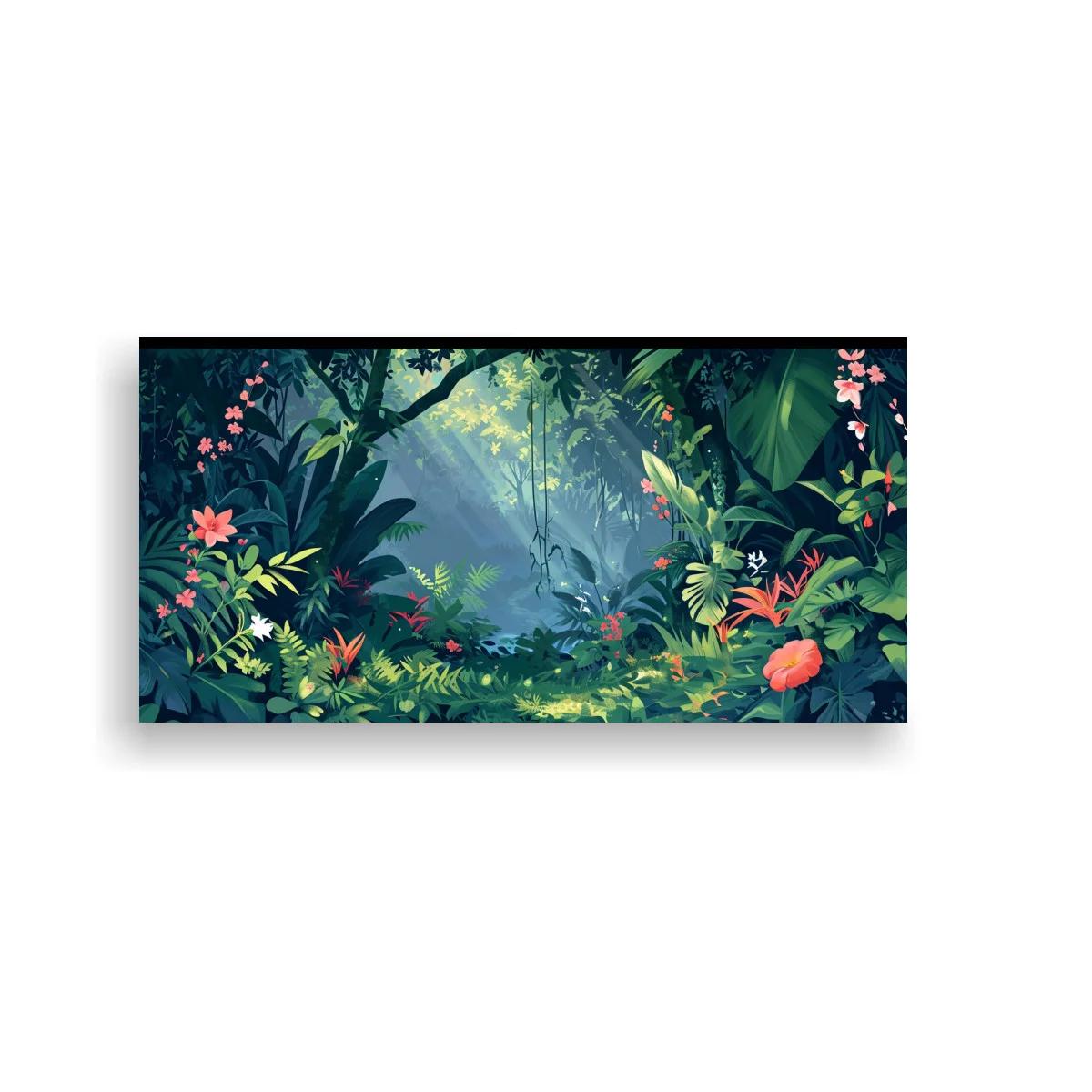 Cuadro selva tropical con frondas de palmera — imagen principal