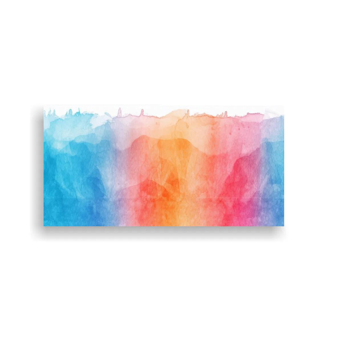 Cuadro mancha abstracta en degradado con textura traslúcida — imagen principal