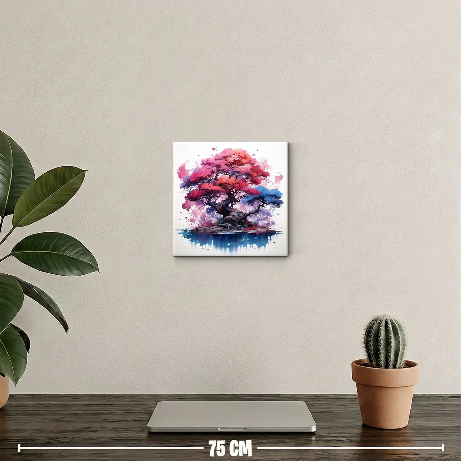 Árbol colorido sobre reflejo acuático excepcional — miniatura 2
