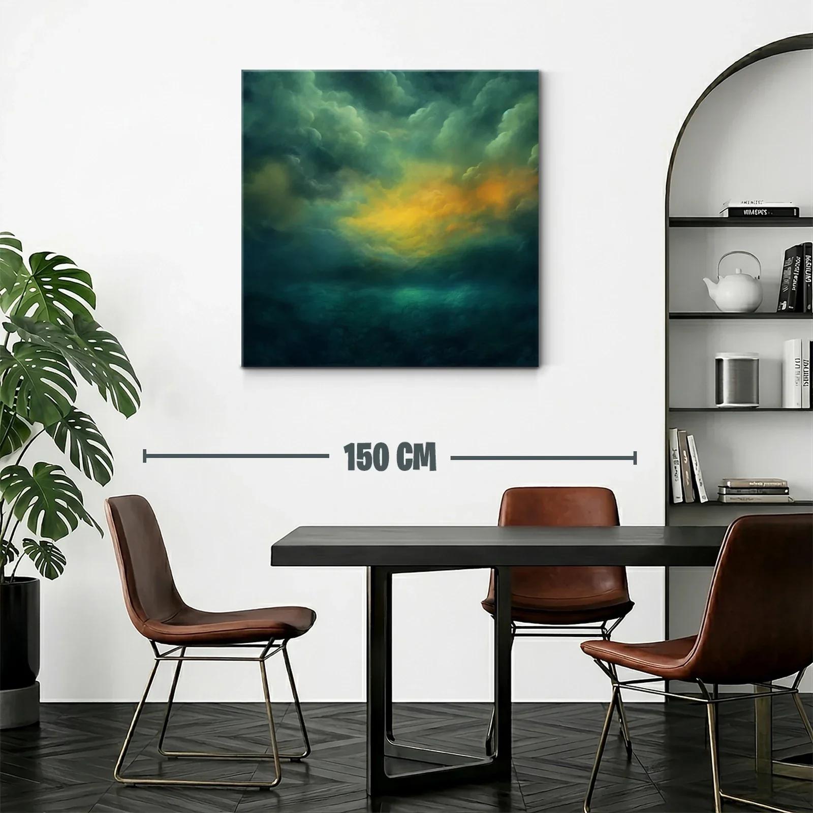 Cielo dramático con tonos cálidos y fríos en calma — miniatura 2