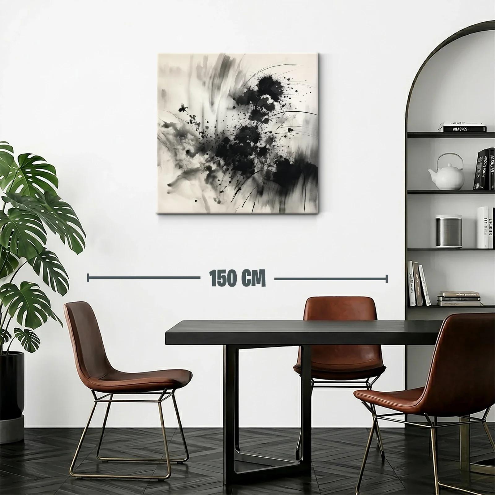 Composición abstracta en tonos negros y grises difuminados — miniatura 2