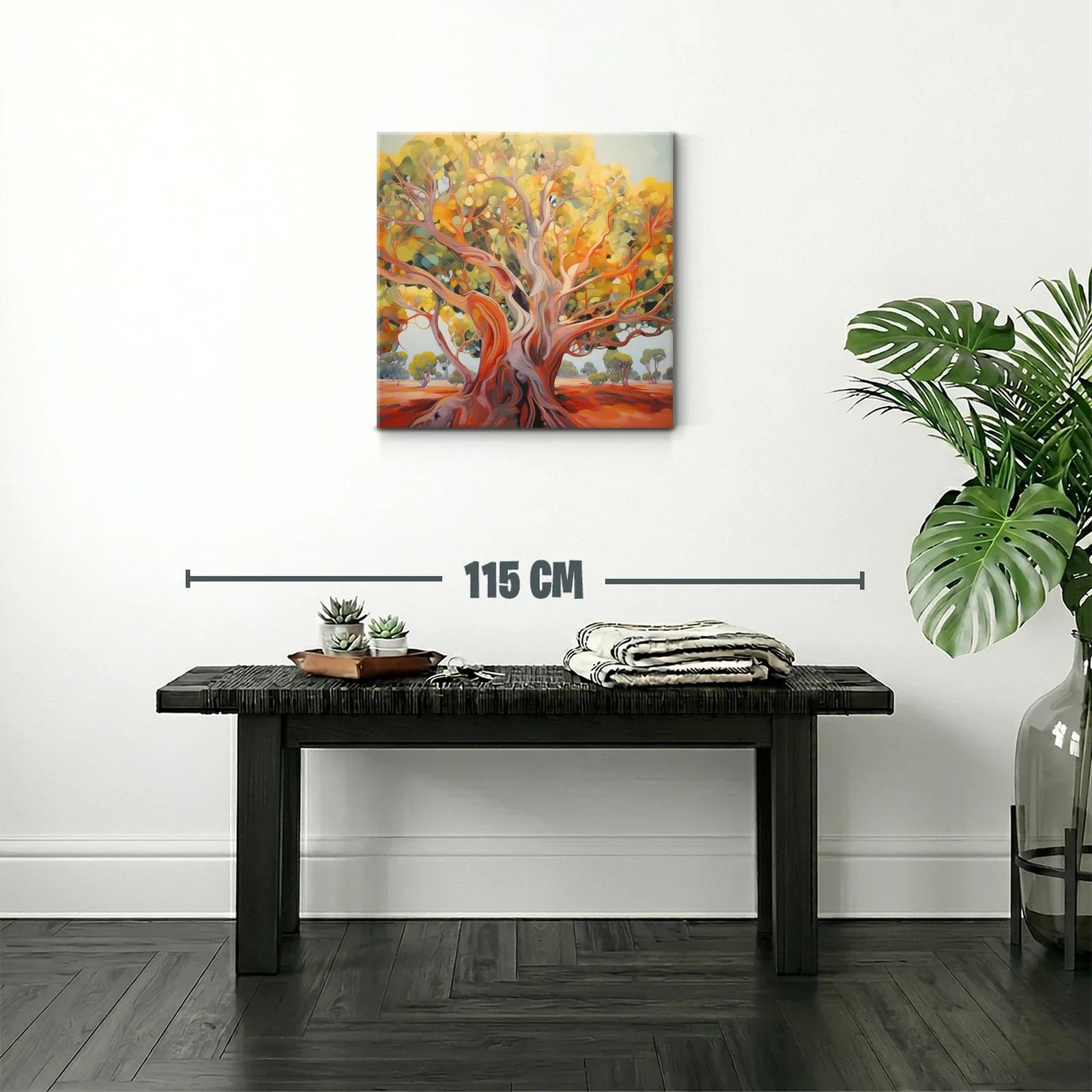 Árbol imponente con vibrantes tonos cálidos y frescos — miniatura 2