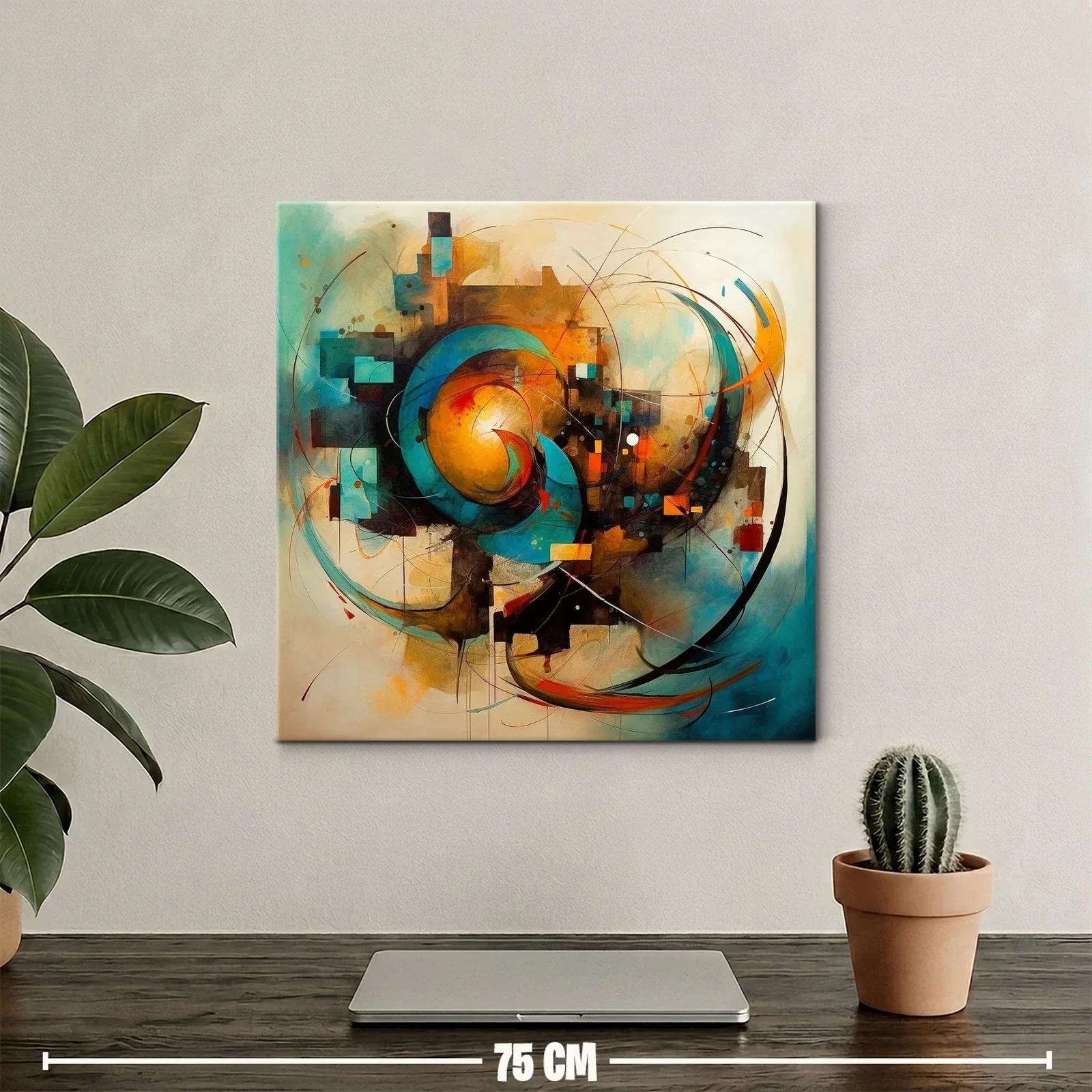 Composición abstracta con remolinos y formas geométricas — miniatura 2
