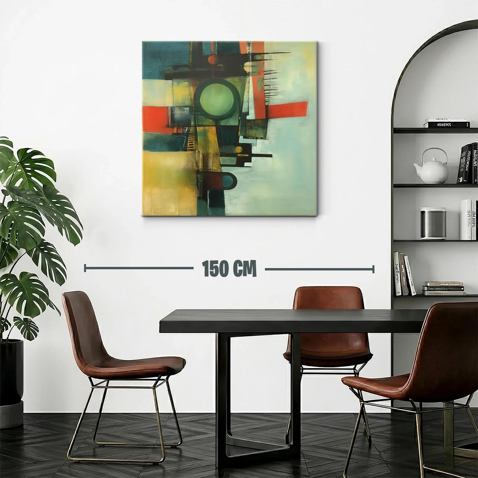 Composición abstracta con formas geométricas y tonos cálidos — miniatura 2
