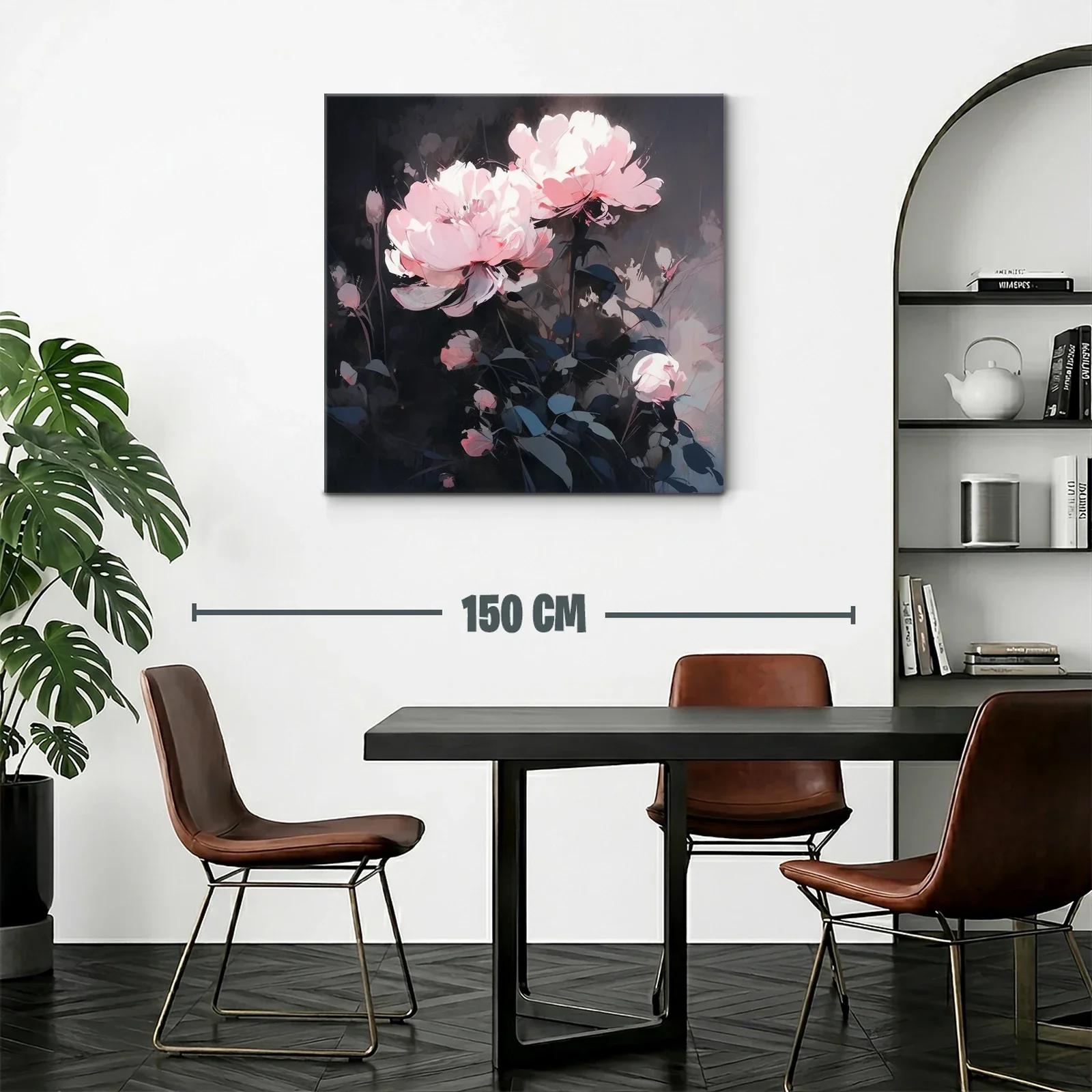 Flores delicadas en tonos suaves sobre fondo oscuro — miniatura 2