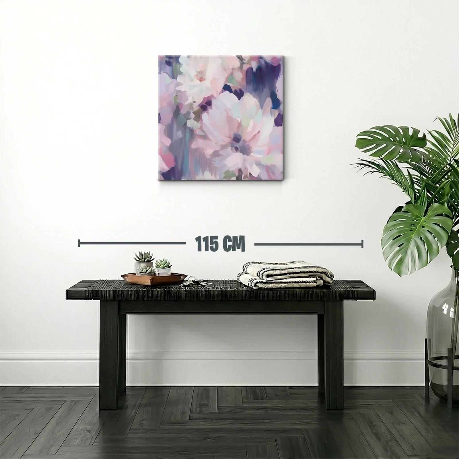 Cuadro floral en tonos pastel para ambiente elegante — miniatura 2