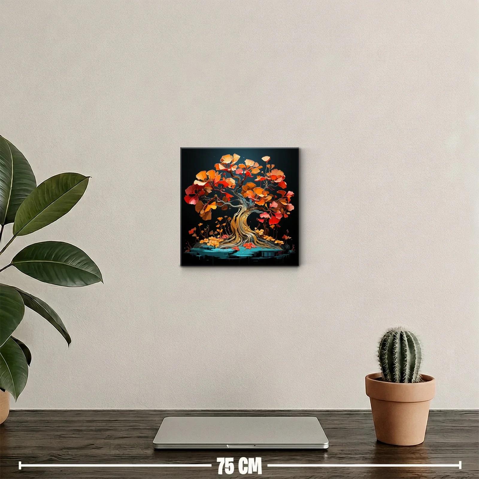 Árbol mágico con hojas en tonos cálidos y vibrantes — miniatura 2