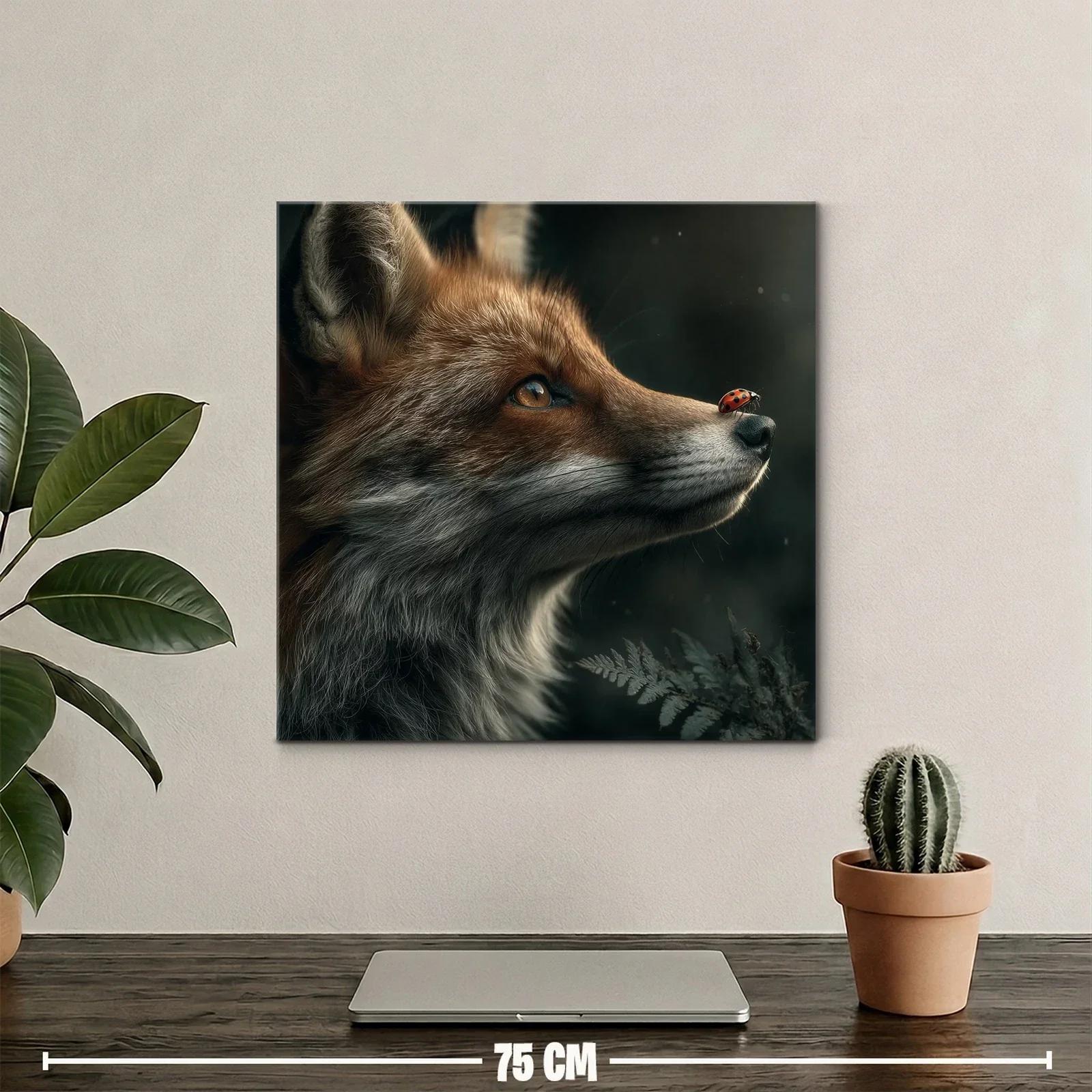 Retrato de zorro con mariquita en su nariz — miniatura 2