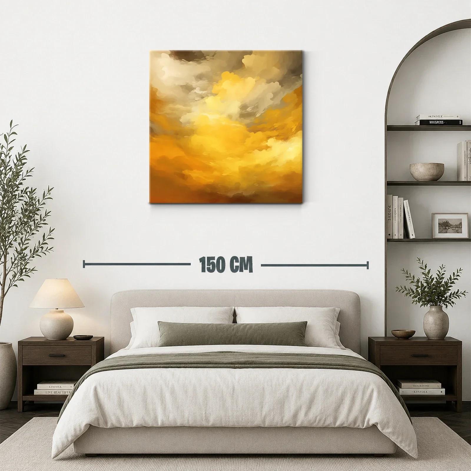 Atardecer dorado con nubes en movimiento y luz cálida — miniatura 3