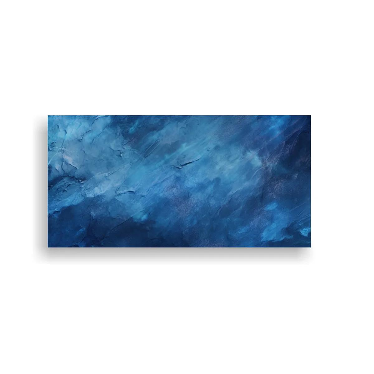 Cuadro textura abstracta azul en formato panorámico — imagen principal
