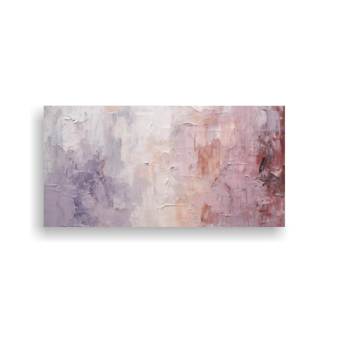 Cuadro abstracción malva y rosa con textura irregular — imagen principal