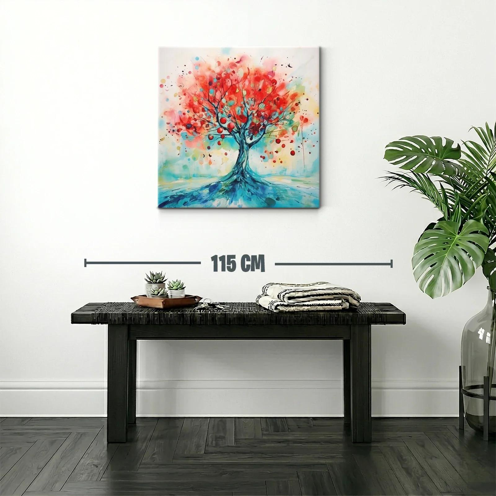 Árbol vibrante en tonos cálidos y fríos — miniatura 2
