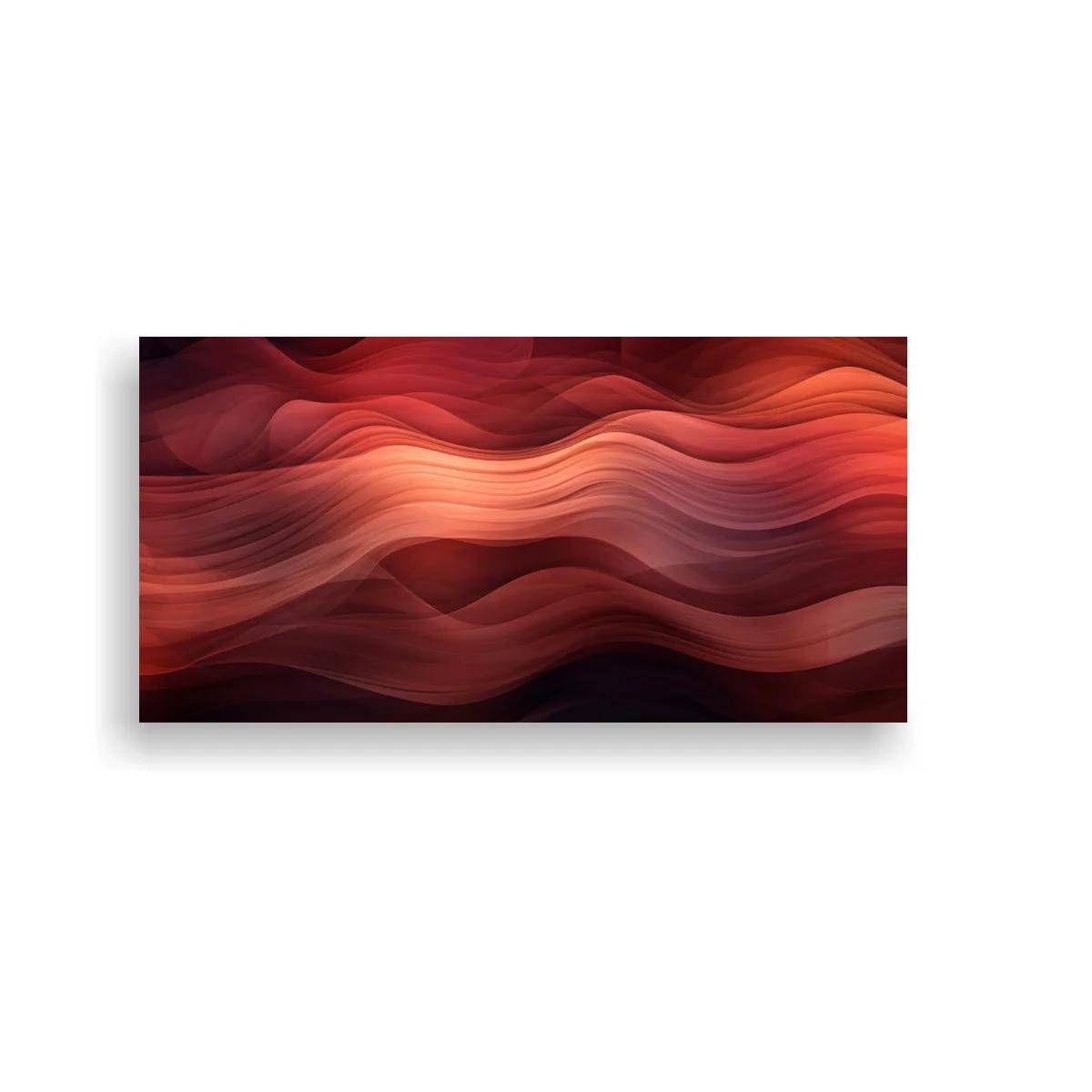 Cuadro ondas de luz ondulantes en velos rojizos — imagen principal