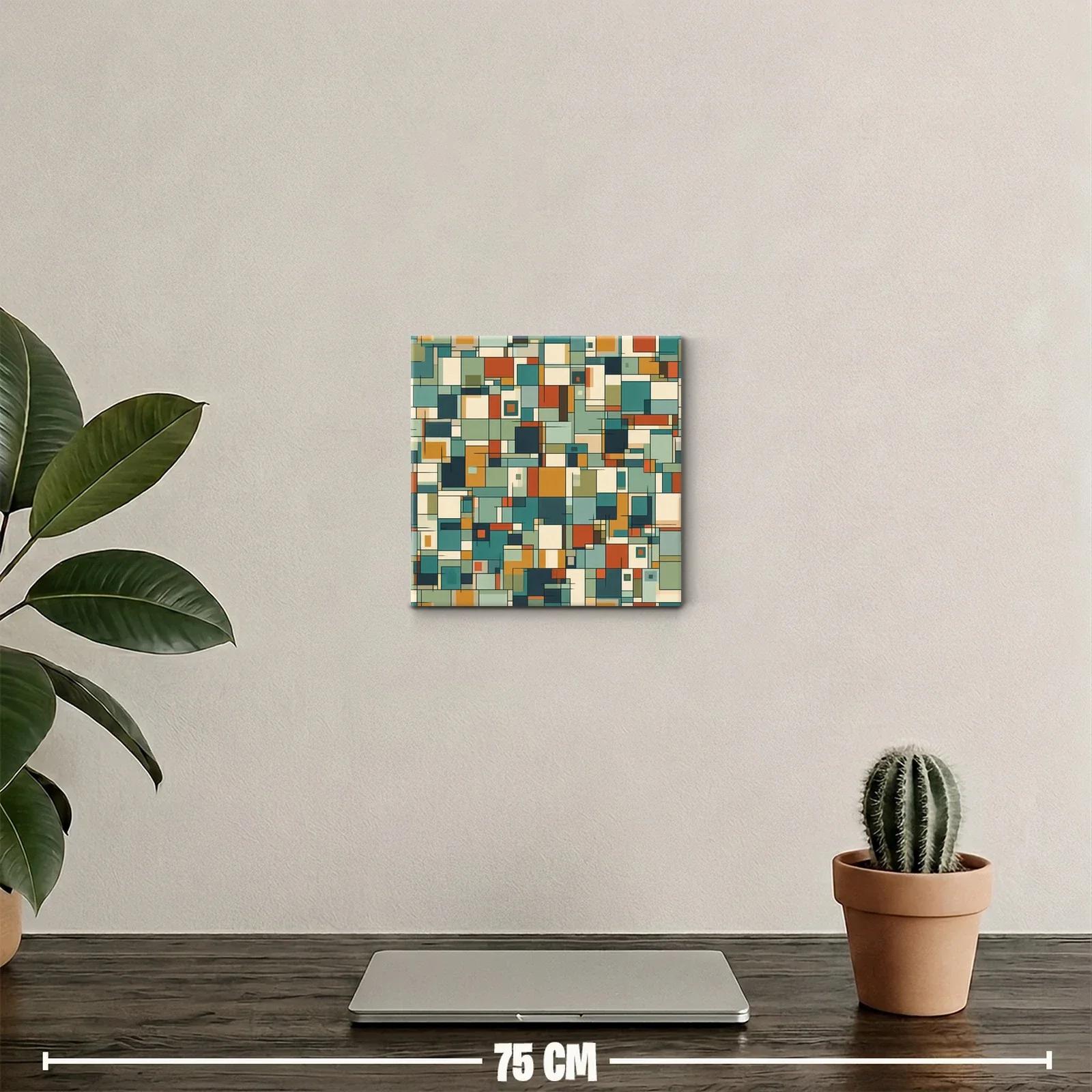 Composición de cuadrados y rectángulos en tonos otoñales — miniatura 2