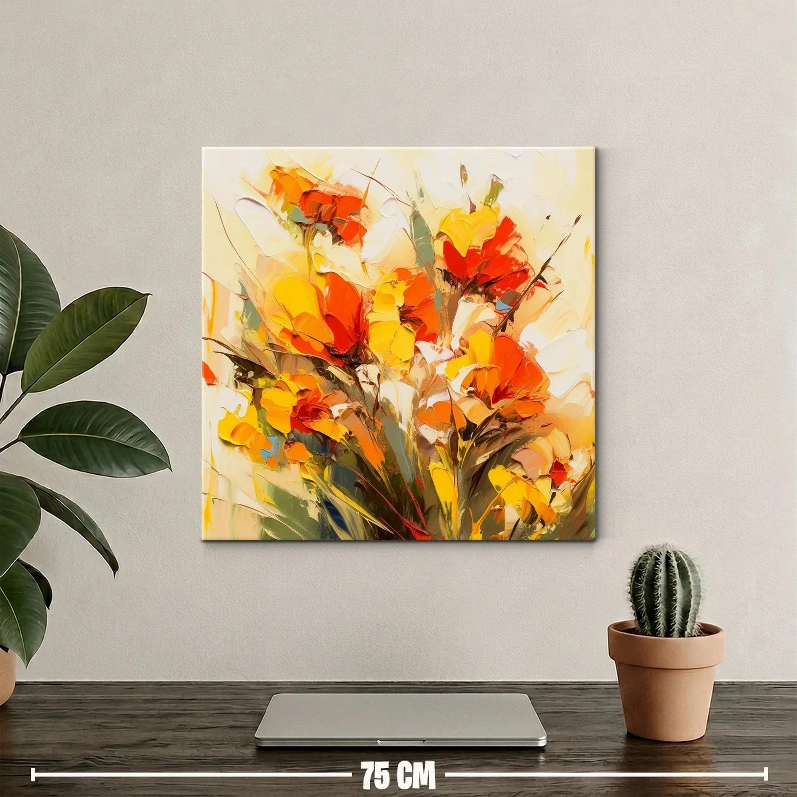 Explosión de Flores en Tonos Cálidos y Vibrantes — miniatura 2