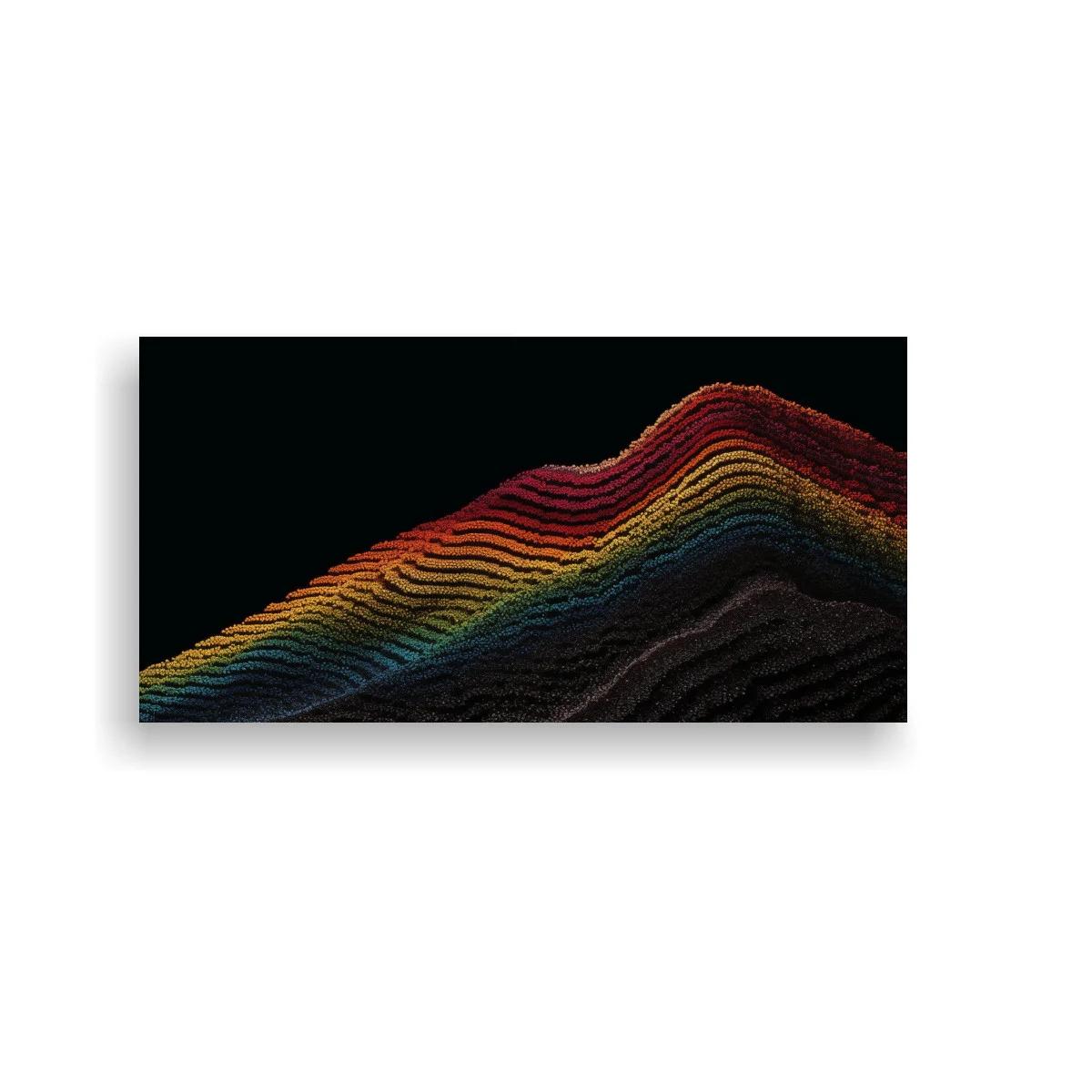 Cuadro ondas topográficas multicolor con cresta elevada — imagen principal