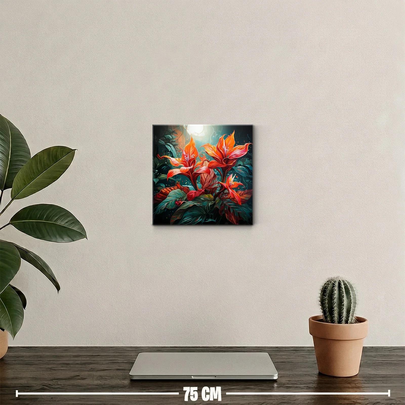 Flores vibrantes en vibrante contraste de colores cálidos y fríos — miniatura 2