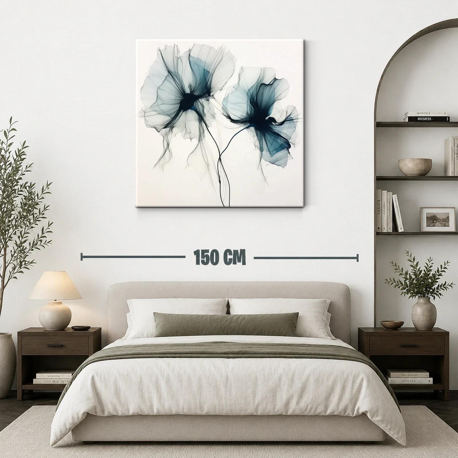 Elegancia floral en azul suavemente etéreo — miniatura 3