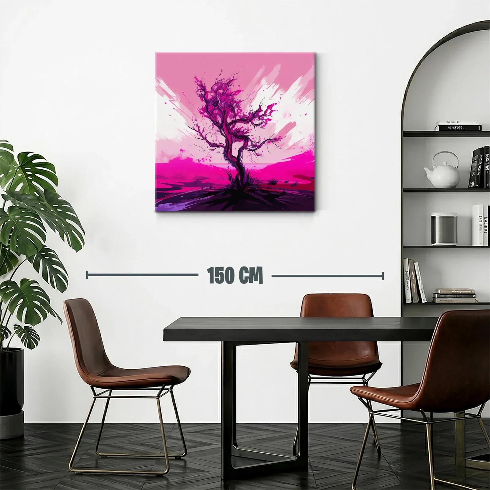 Árbol vibrante en tonos fucsias y rosas intensos — miniatura 2