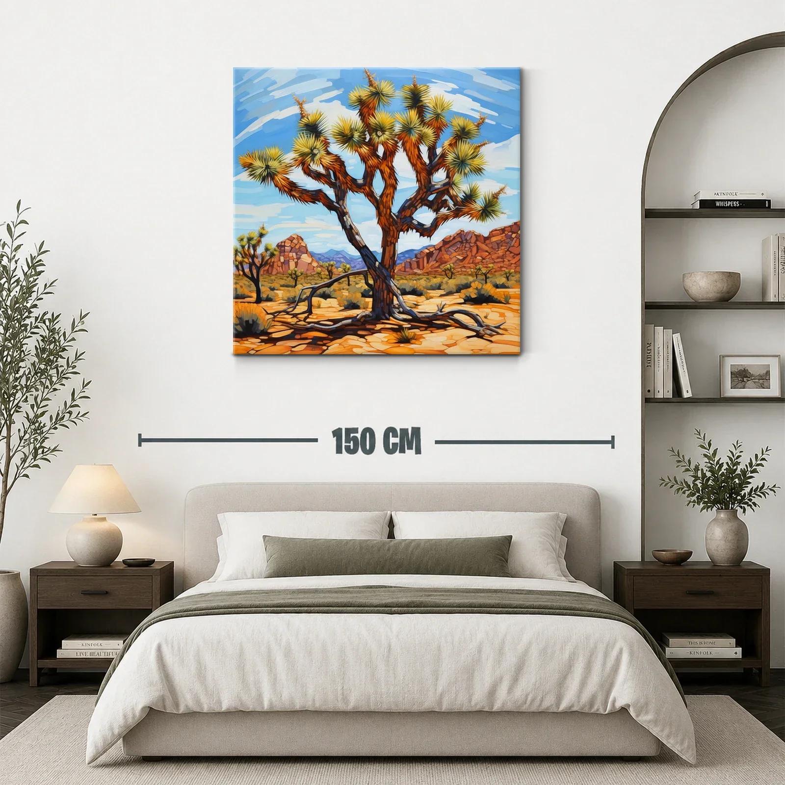 Árbol desértico con paisaje de rocas y cielo despejado — miniatura 3